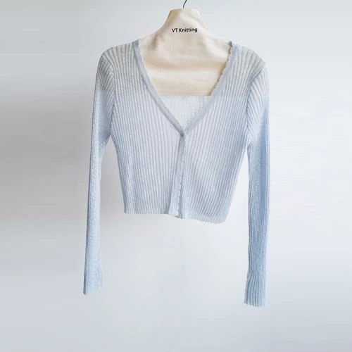 Let bomuldsstrikket cardigan