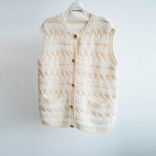 Merino uld cardigan med V-hals til kvinder