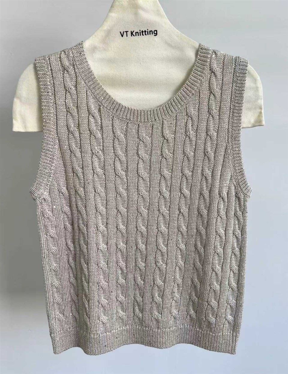 Preppy Grey Crewneck Knitted Vest Preppy Grey Crewneck Knitted Vest