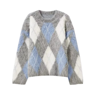 Dame designer Mohair Blend Garn Tie Dye Sweater