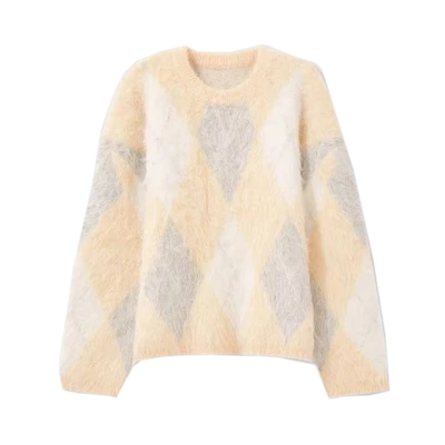 Dame designer Rainbow Cable Knit Sweater