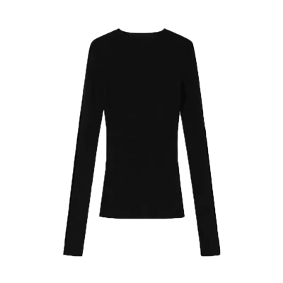 Dame designer omvendt krave stribet langærmet sweater