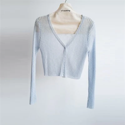 Let bomuldsstrikket cardigan