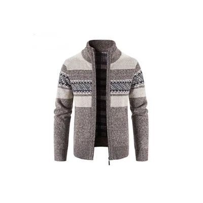 Herre marineblå uld cardigan