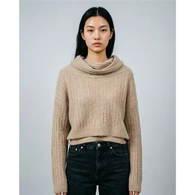 Mock Neck Sweater Damer