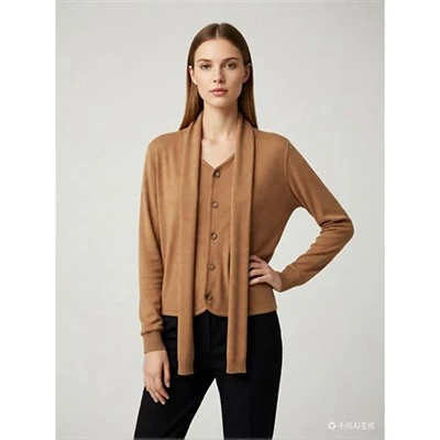 Dame Basic Cashmere Blend Strik Toppe