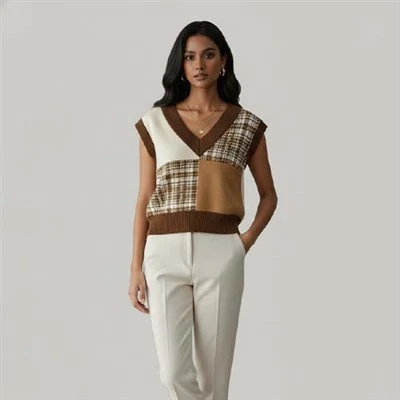 Uld strik vest